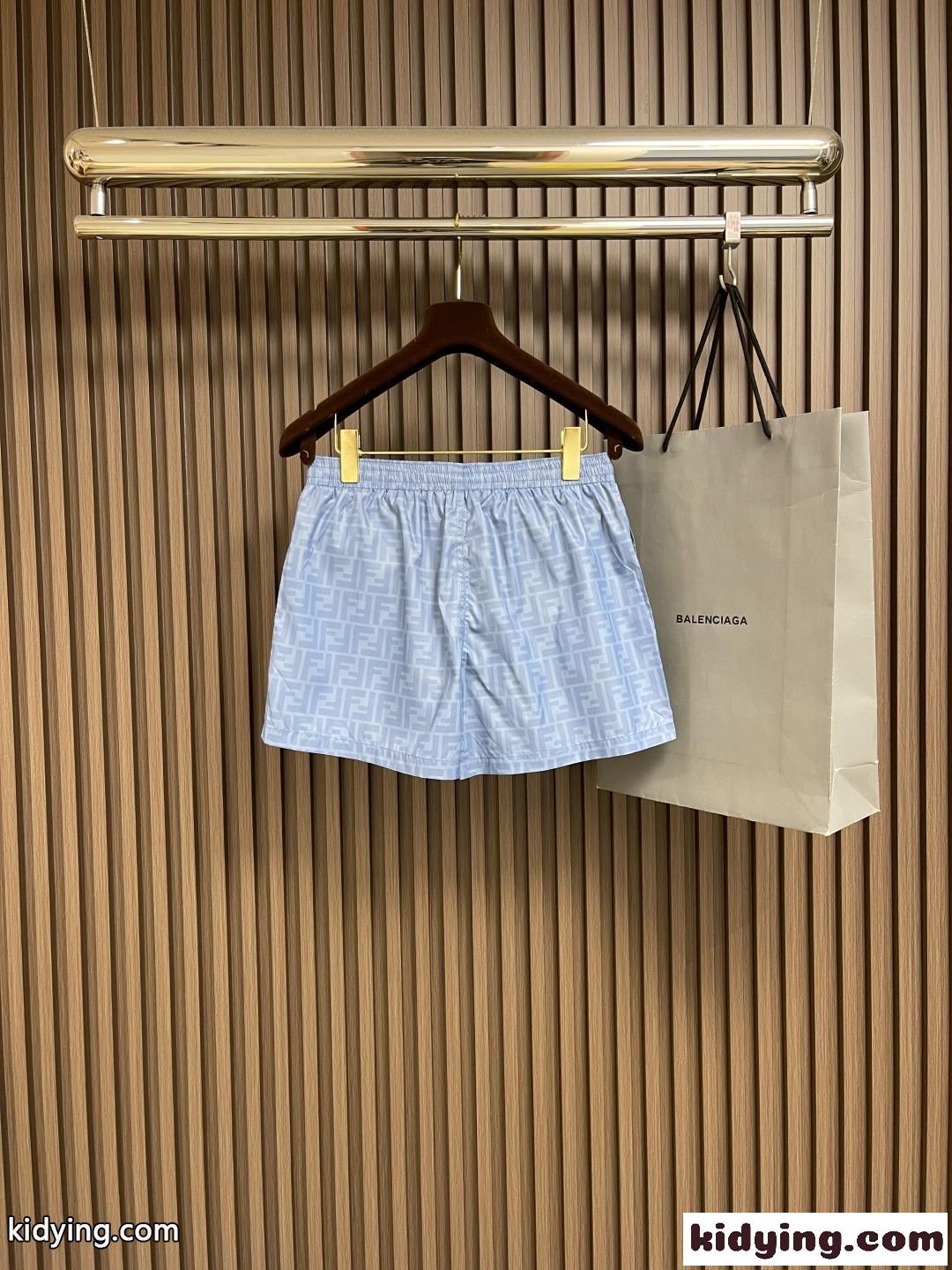 夏の定番 メンズ スイムショーツ フェンディ パンツ 偽物 ショートパンツ ブルー-1