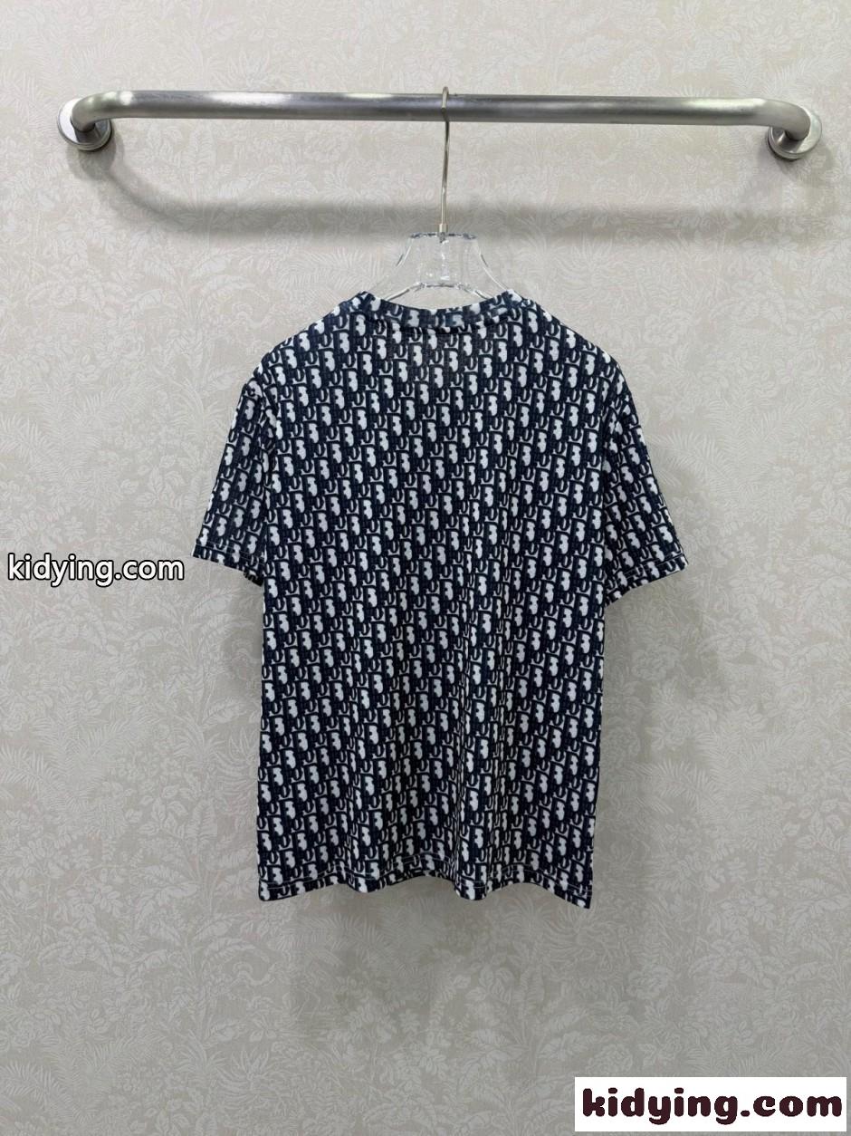 存在感抜群 総柄 半袖Tシャツ クリスチャン・ディオール Tシャツ 偽物 ブラック-3