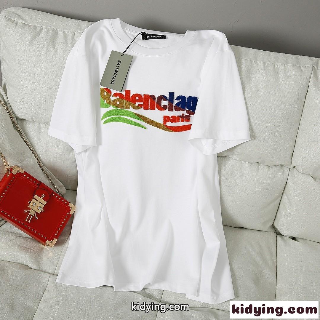 4色あり コットン 着心地いい ロゴ クルーネック ゆったり バレンシアガ 半袖tシャツ コピー トップス おしゃれ-5