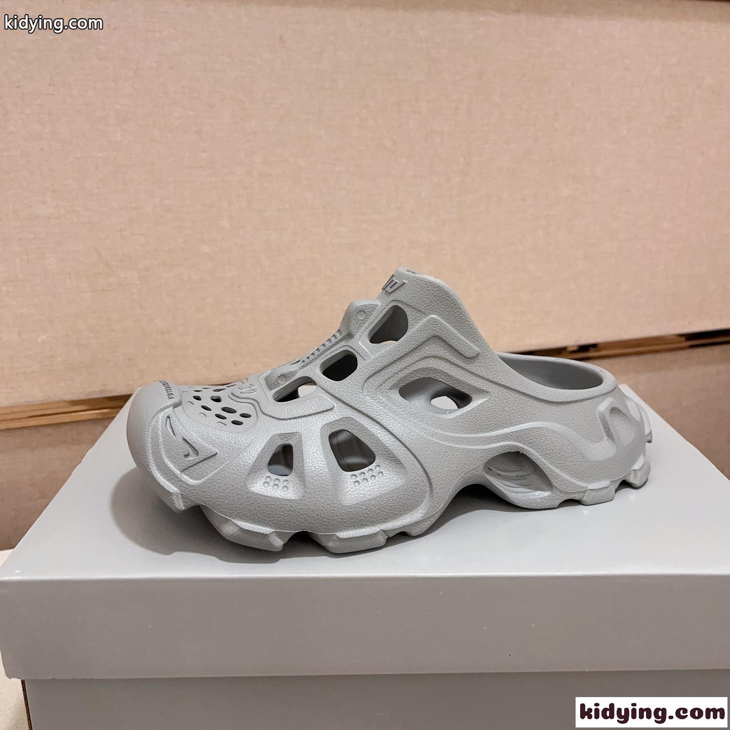 Balenciaga HD カットアウト ミュール バレンシアガ サンダル スーパーコピー グレー-0