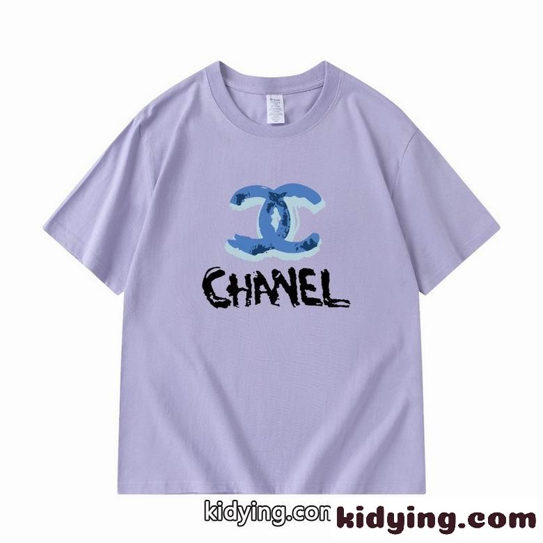 シャネル tシャツ コピー ゆったり 快適 クルーネック ロゴ プリント 半袖 トップス-2