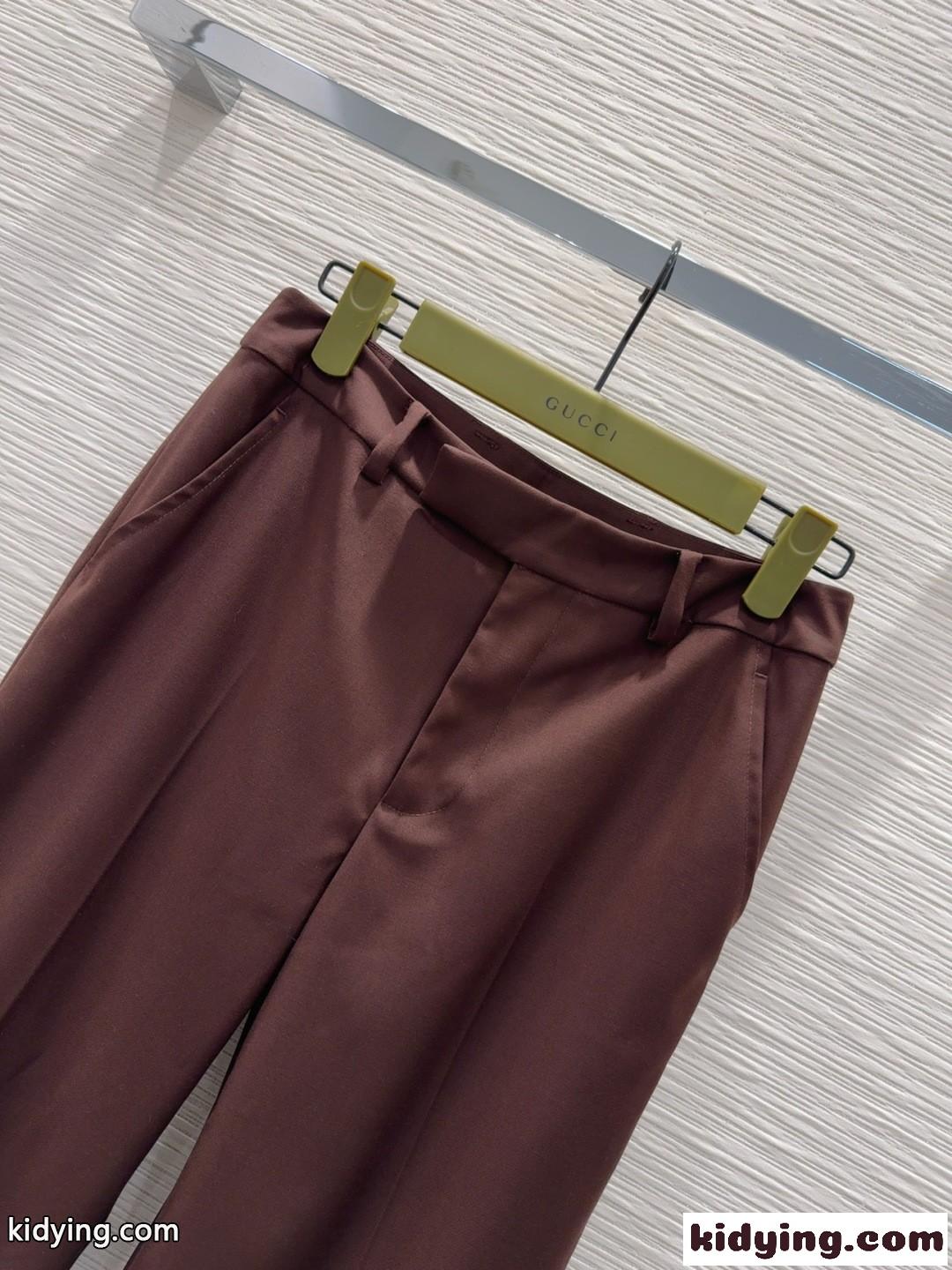 シンプル 洗練された スラックス グッチ パンツ 偽物 レディース-1