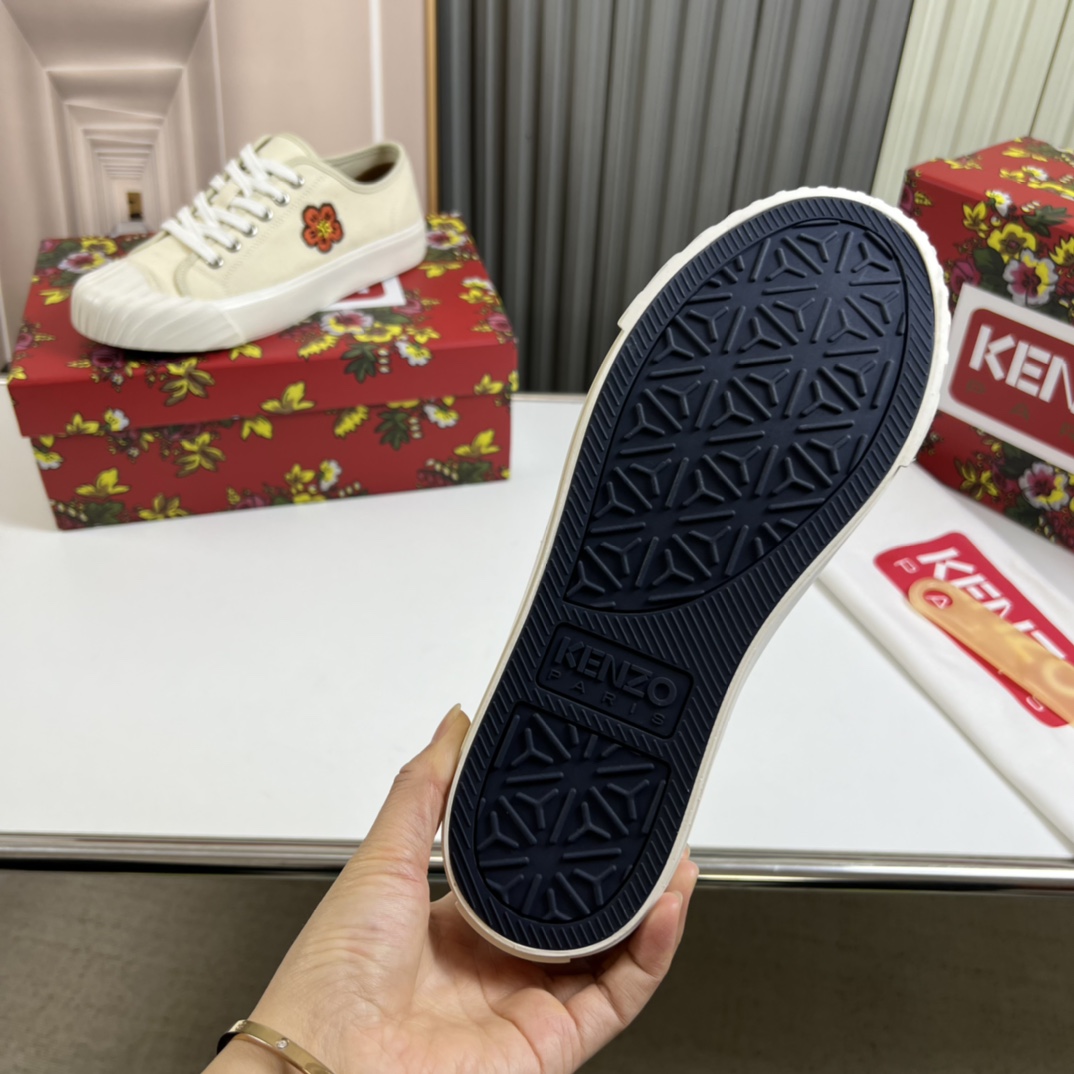 定番 KENZOSCHOOL メンズ キャンバススニーカー ケンゾー スニーカー コピー ベージュ-4