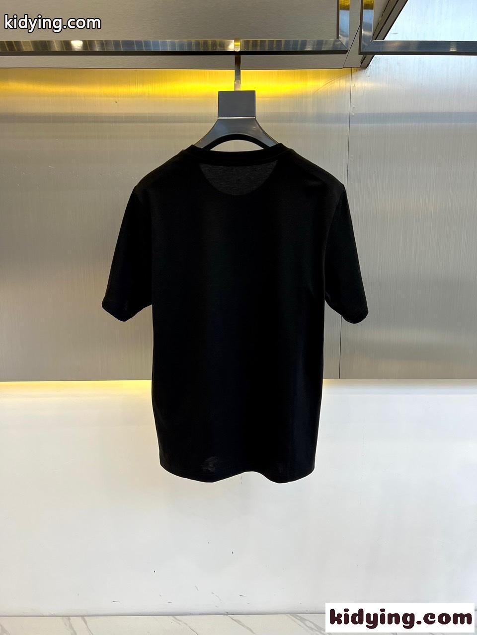 定番 カジュアル ロゴ入り コットン 半袖Tシャツ ジバンシィ Tシャツ コピー ブラック-4