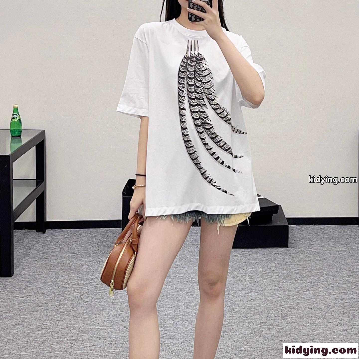 ルーズフィット コットンTシャツ ロエベ Tシャツ コピー ユニセックス ホワイト-0