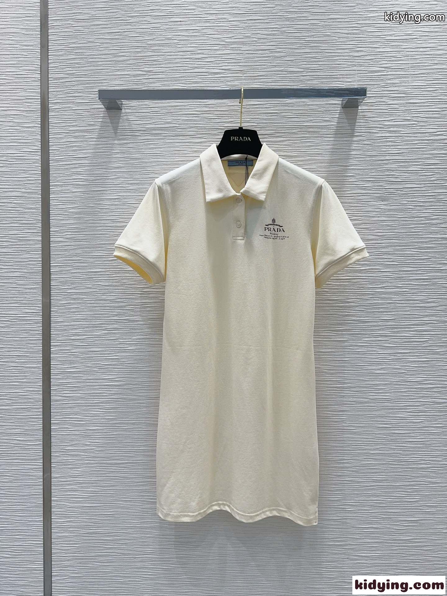 洗練された カジュアル ショートドレス プラダ ワンピース コピー 半袖-0