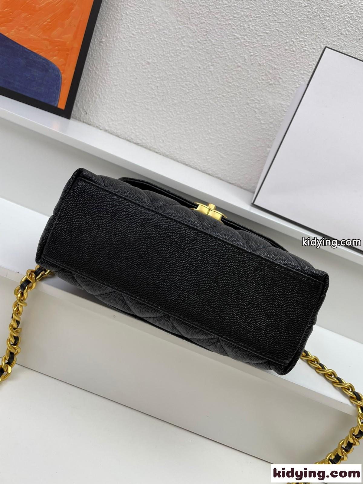 可愛い 23P フラップバッグ シャネル バッグ コピー チェーン ショルダーバッグ ブラック-3