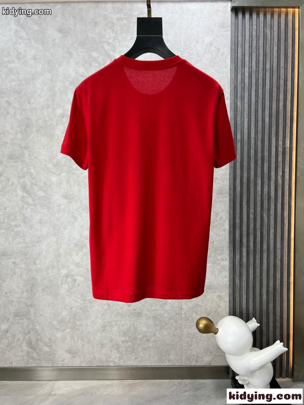 人気 定番 クォーターブH 半袖Tシャツ エルメス Tシャツ コピー レッド-1