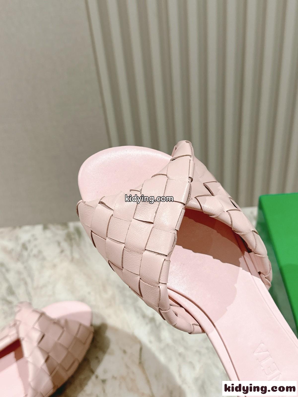 人気 上品 ボッテガ・ヴェネタ ブリンク フラットミュール スーパーコピー ピンク-1