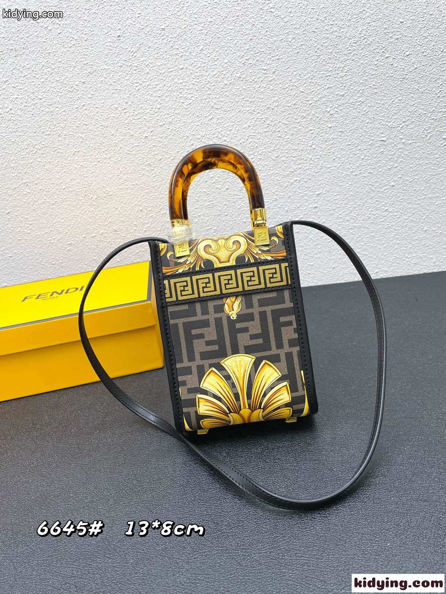 FENDI × VERSACE ミニ トートバッグ フェンディ バッグ 人気 コピー おしゃれ ショルダーバッグ-2