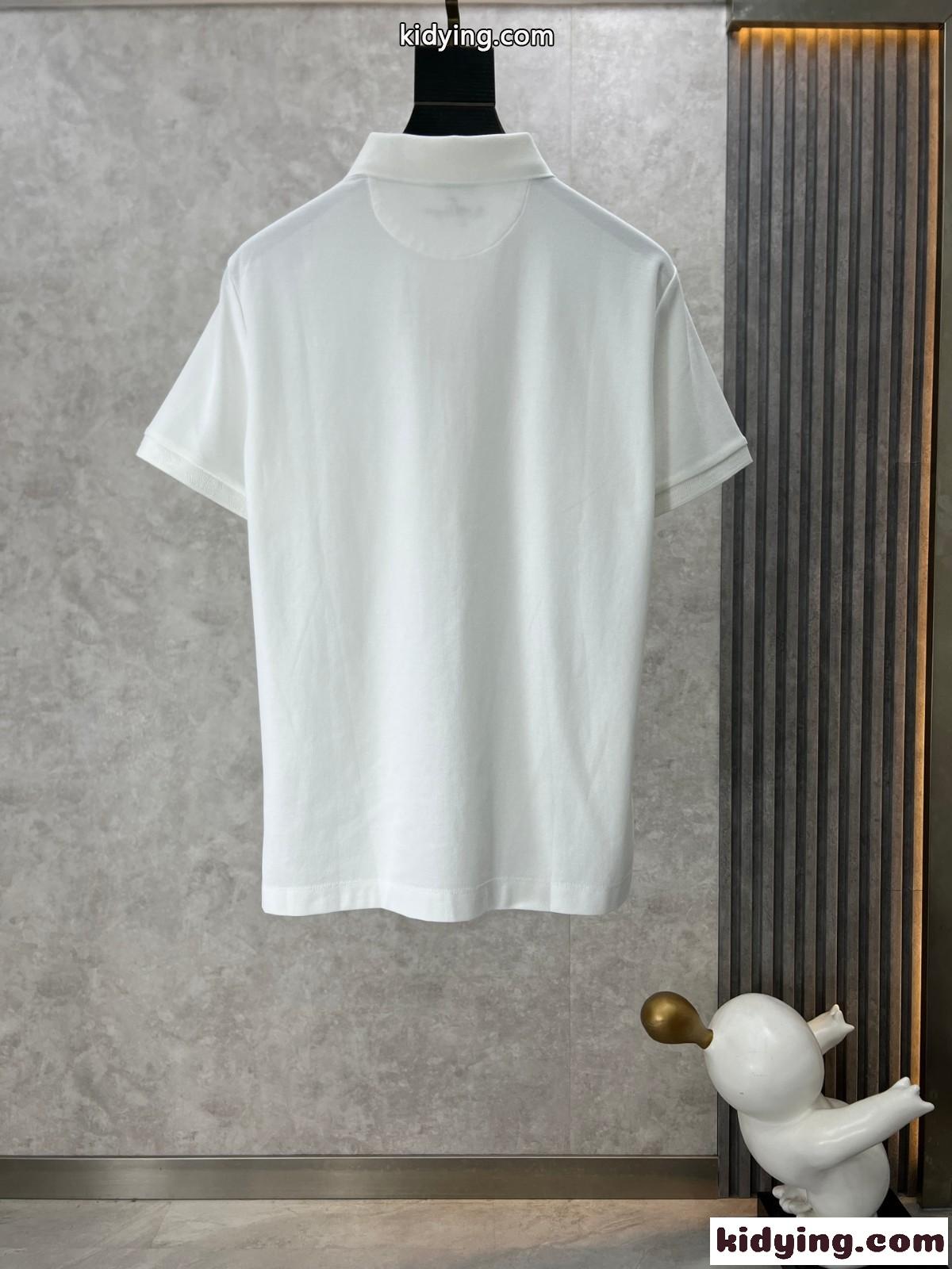 シンプル サルヴァトーレ・フェラガモ 半袖Tシャツ コピー ポロシャツ ホワイト-1