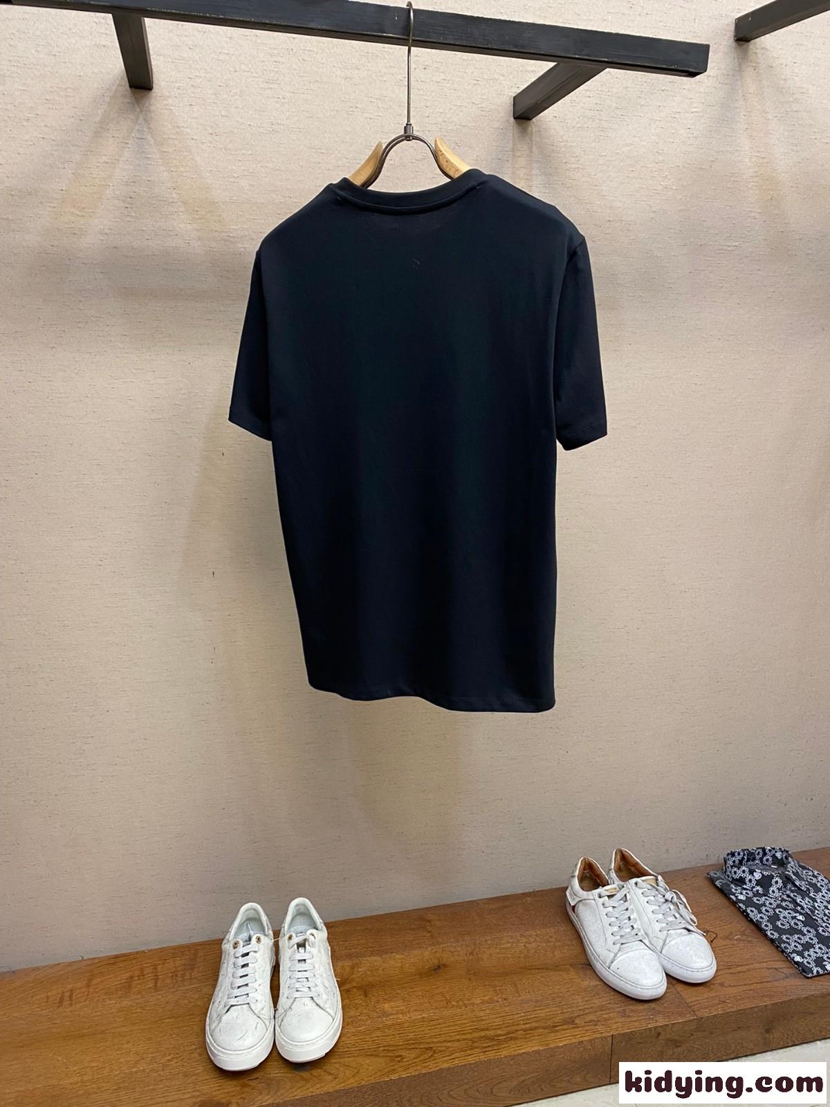 人気 カジュアル コットンTシャツ バーバリー 半袖Tシャツ コピー ブラック-1