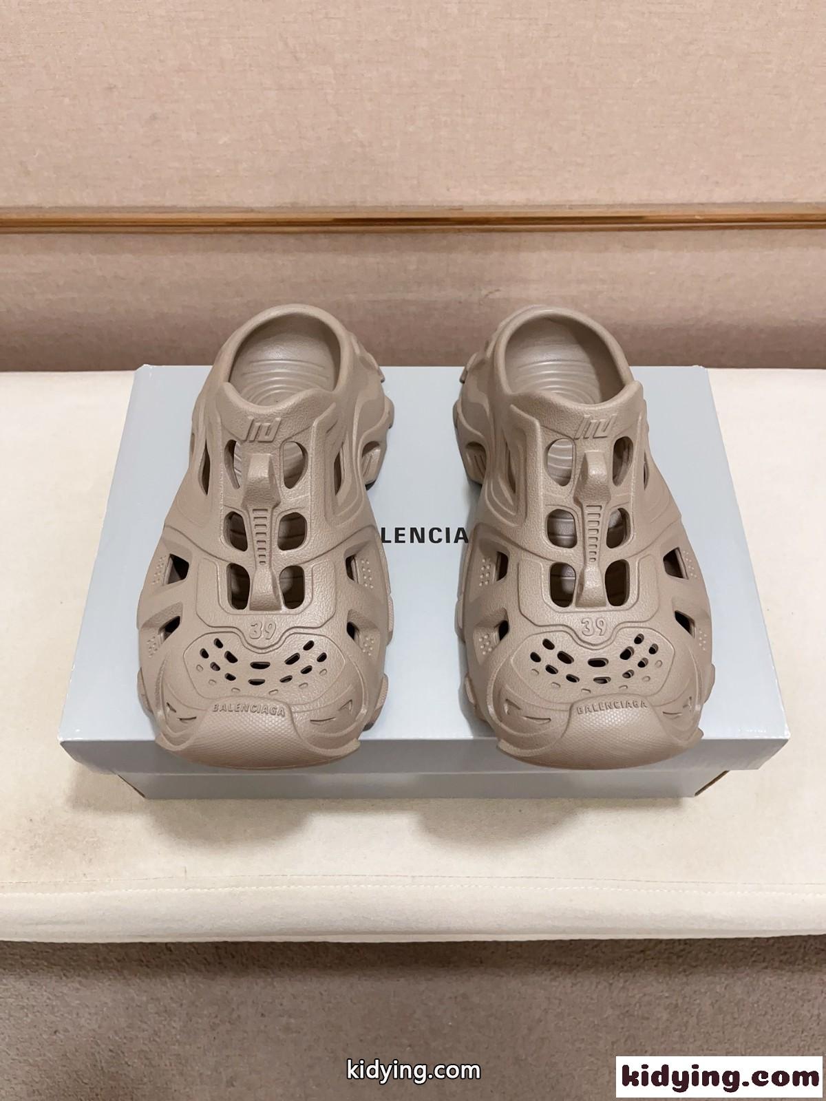 Balenciaga HD カットアウト ミュール バレンシアガ サンダル スーパーコピー カーキ-2
