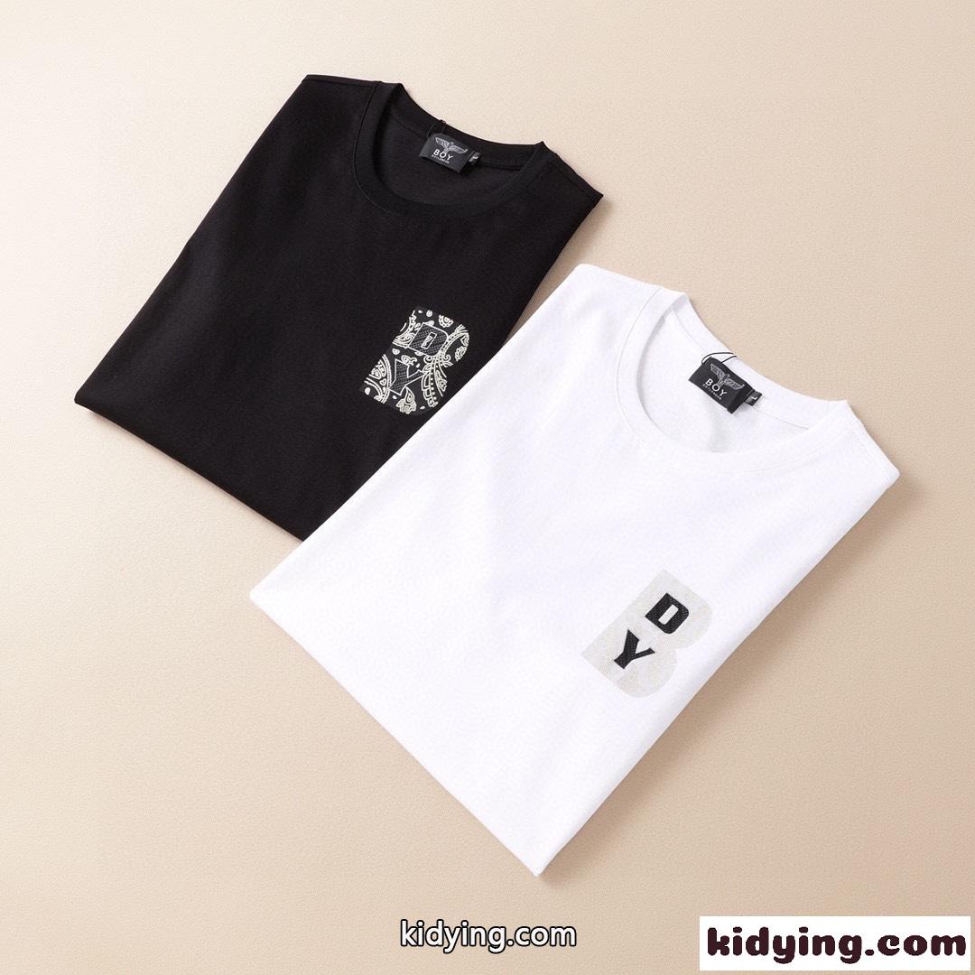 ファッション 個性 ロゴプリント クールネック カジュアル 柔らかい 快適 ボーイロンドン Tシャツ メンズ コピー  半袖 人気-0