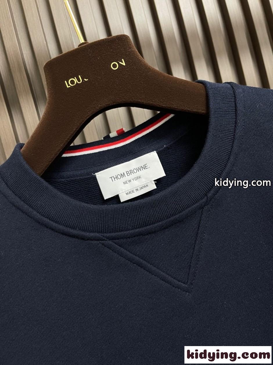 スタイリッシュ カジュアル スウェットシャツ トムブラウン Tシャツ 偽物 ネイビー-3