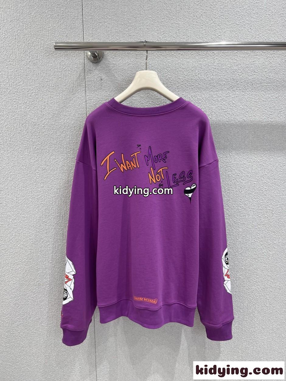 Chrome Hearts × Matty Boy コットン スウェットシャツ クロムハーツ 偽物 パープル-2