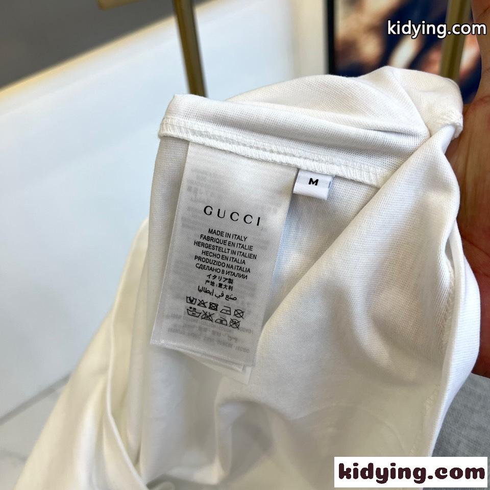 シンプル 合わせやすい グッチ Tシャツ コピー 半袖Tシャツ ホワイト-4
