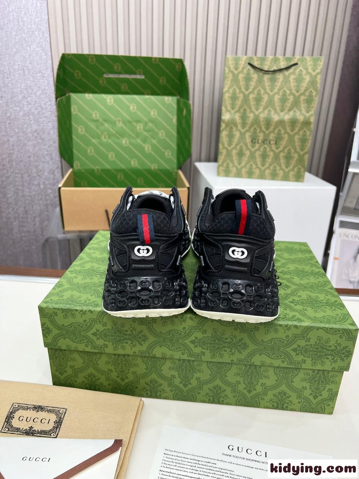 人気新作~GUCCI cub3dスニーカー グッチ スーパーコピー n級品 ブラック-3