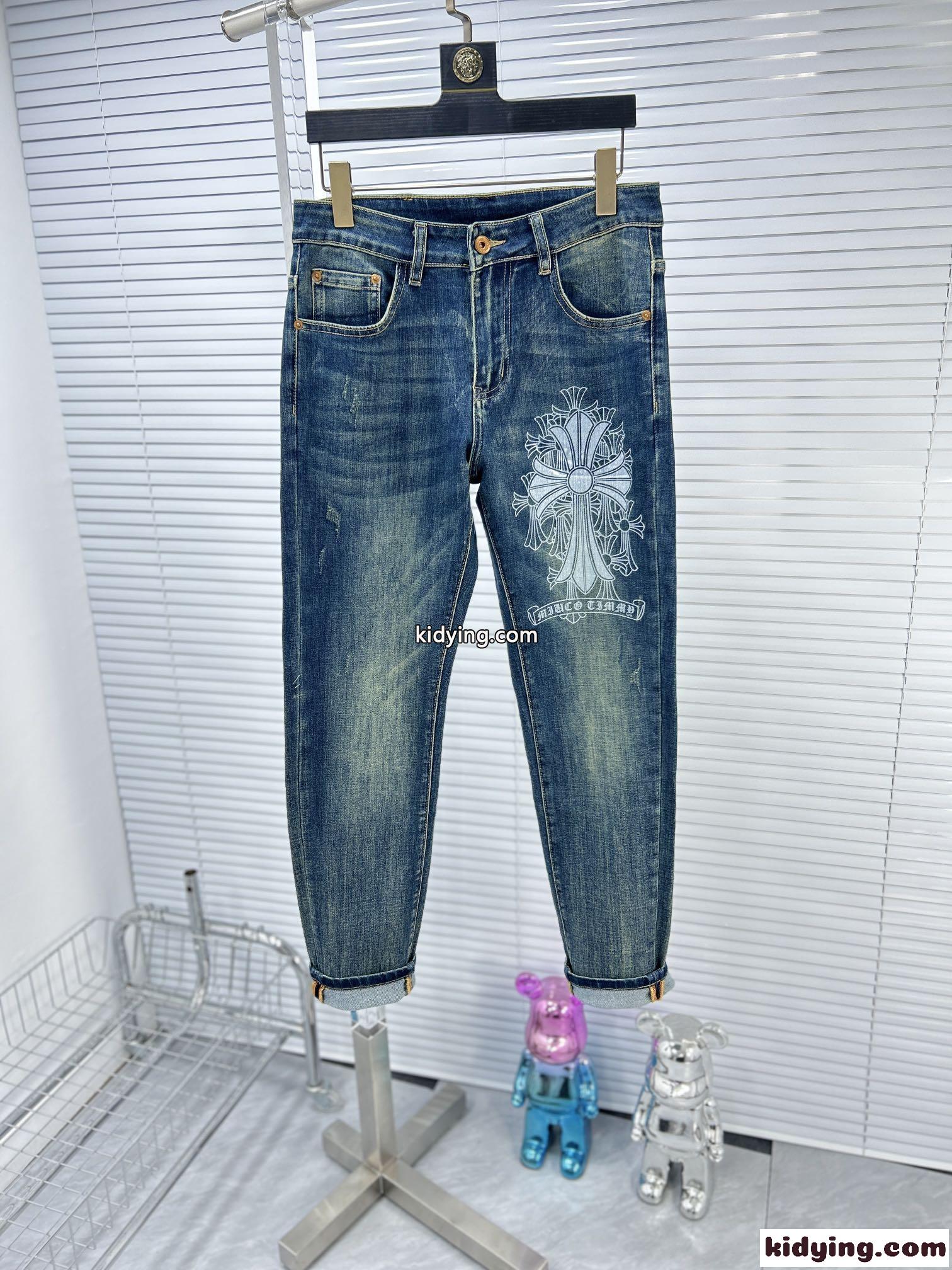 クロムハーツ ジーンズ コピー 定番 合わせやすい メンズ デニムパンツ-0