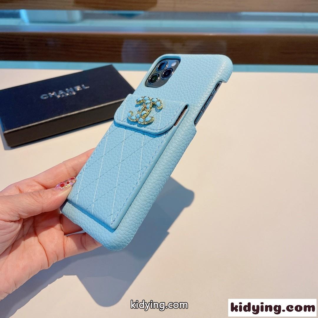 人気 オシャレ レザー 合わせやすい シャネル アイフォンケース コピー スマホケース 財布型 可愛い 携帯ケース-2