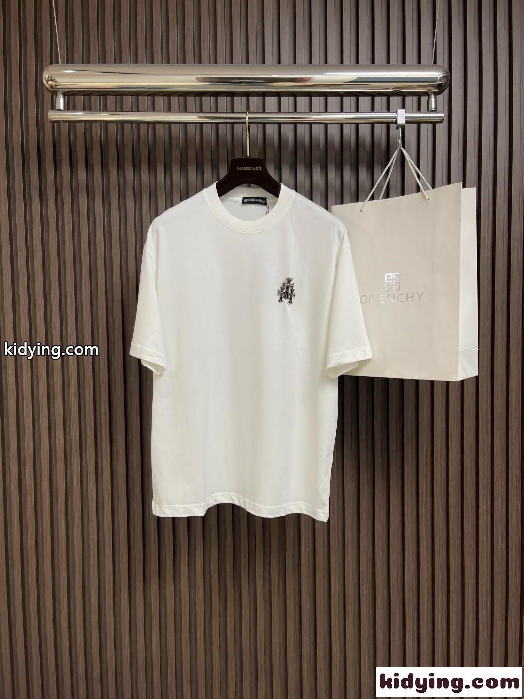 おしゃれ プリント 半袖Tシャツ クロムハーツ Tシャツ 偽物 コットン-0