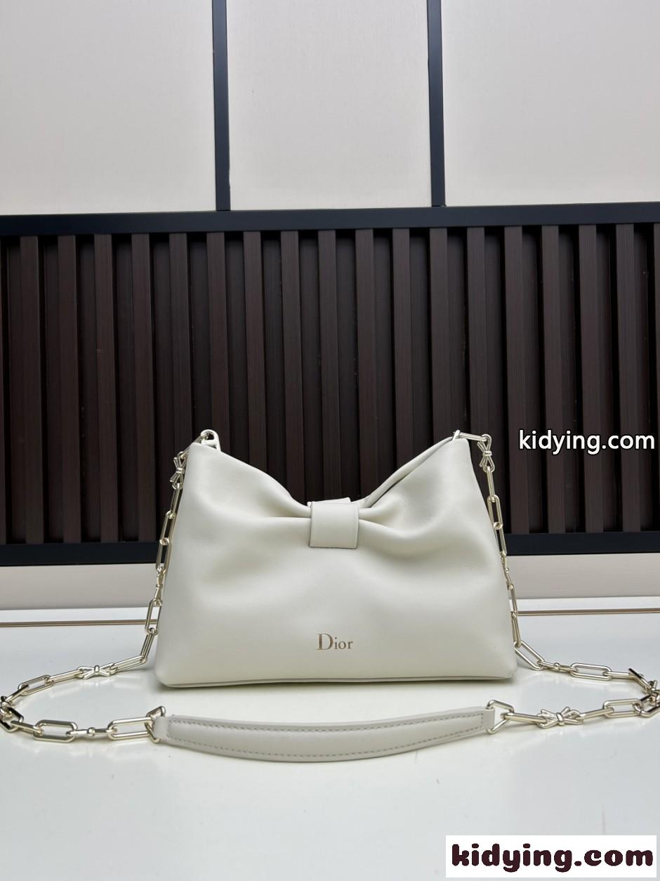 洗練された Dior Bow バッグ スモール クリスチャン・ディオール スーパーコピー ホワイト-0