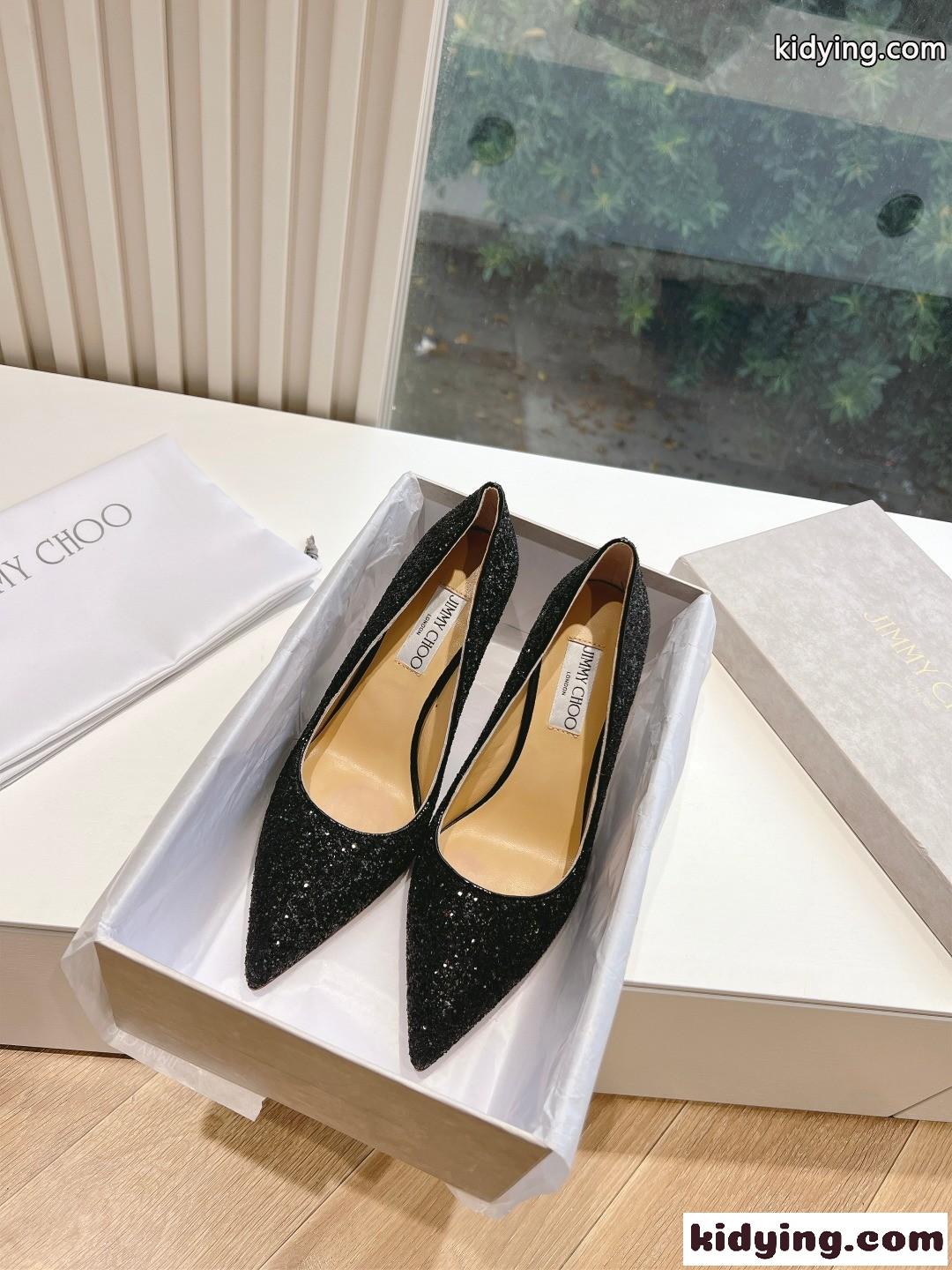 美人度アップ 人気 ピンヒールパンプス ジミーチュウ パンプス スーパーコピー ブラック-2