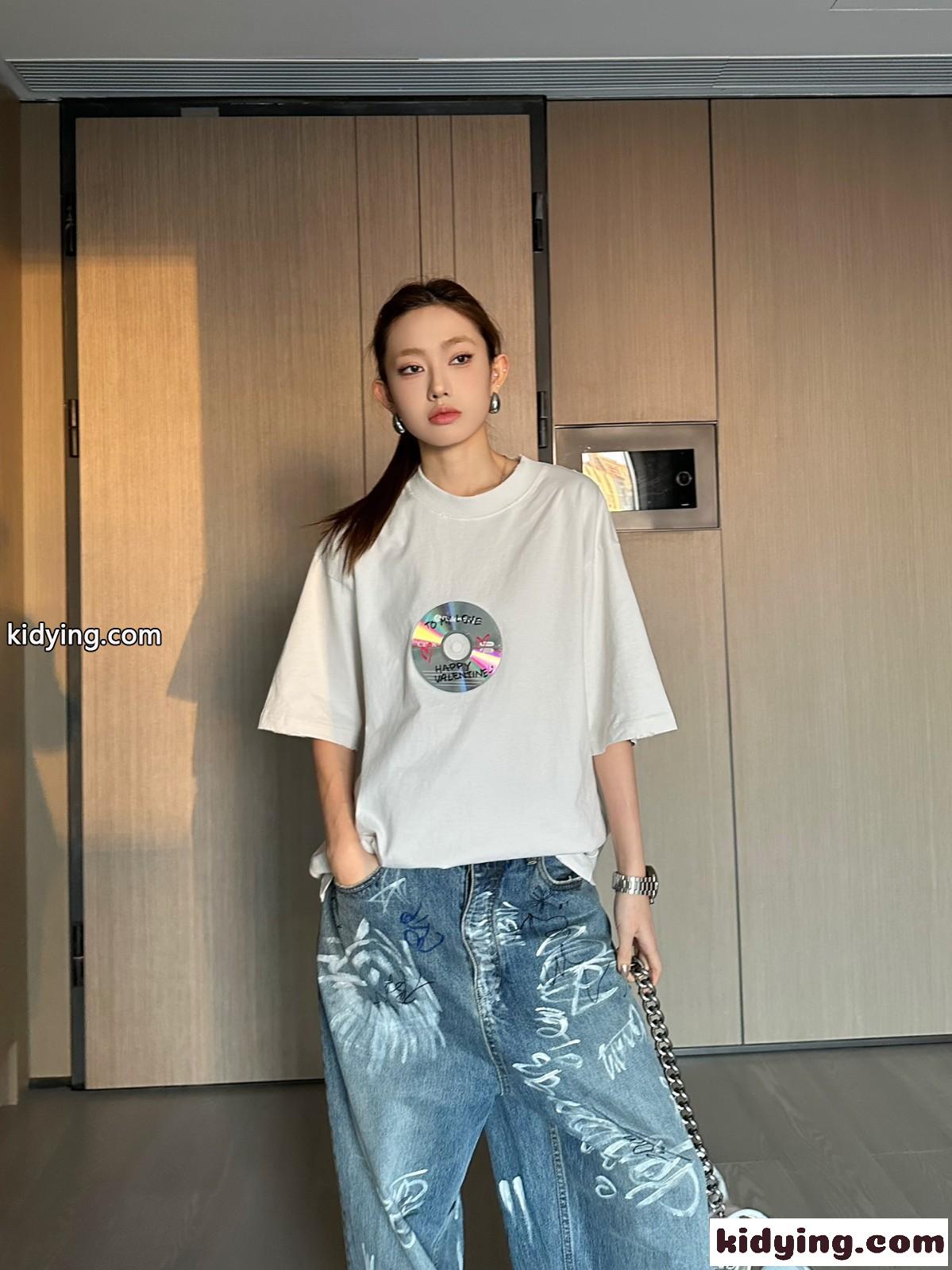 TO MY LOVE Tシャツ バレンシアガ Tシャツ コピー ユニセックス ホワイト-4