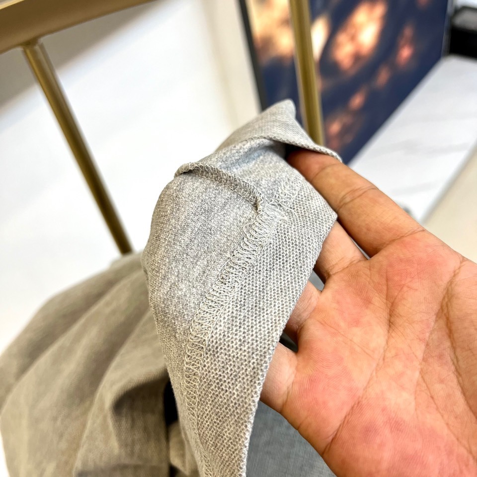上品 カジュアル バーバリー 半袖Tシャツ コピー コットンピケ ポロシャツ グレー-3