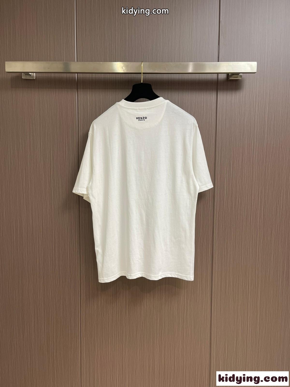 シンプル ケンゾー 半袖Tシャツ コピー LUCKY TIGER エンブロイド クラシック Tシャツ ホワイト-2