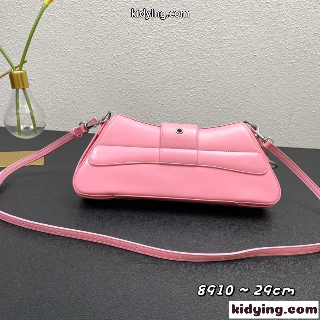 上品 おしゃれ LINDSAY スモール ショルダーバッグ バレンシアガ バック コピー チェーンバッグ ピンク-0