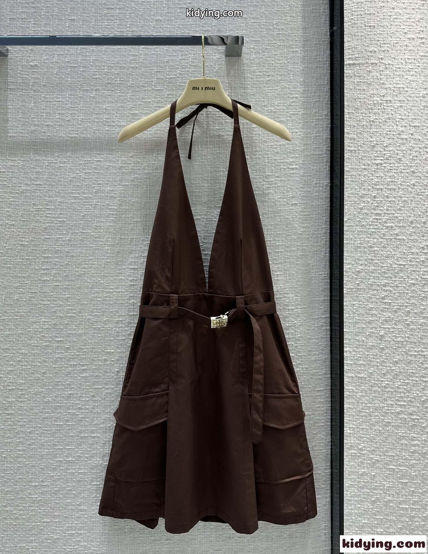 カジュアル おしゃれ コットン ミニドレス ミュウミュウ ワンピース コピー-1