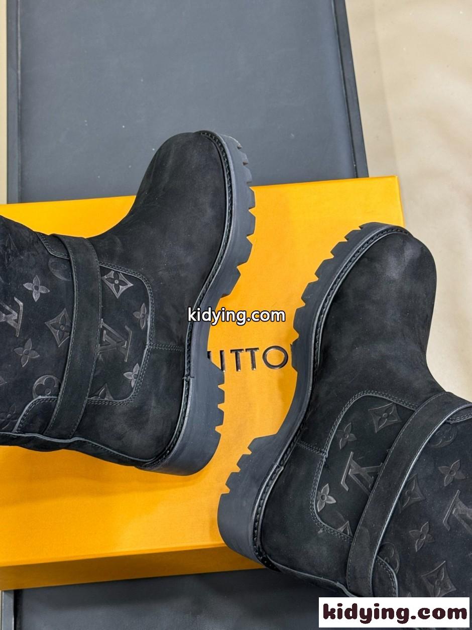 LV SKI テリトリー アンクルブーツ ルイ・ヴィトン ブーツ スーパーコピー N級品 ブラック-4