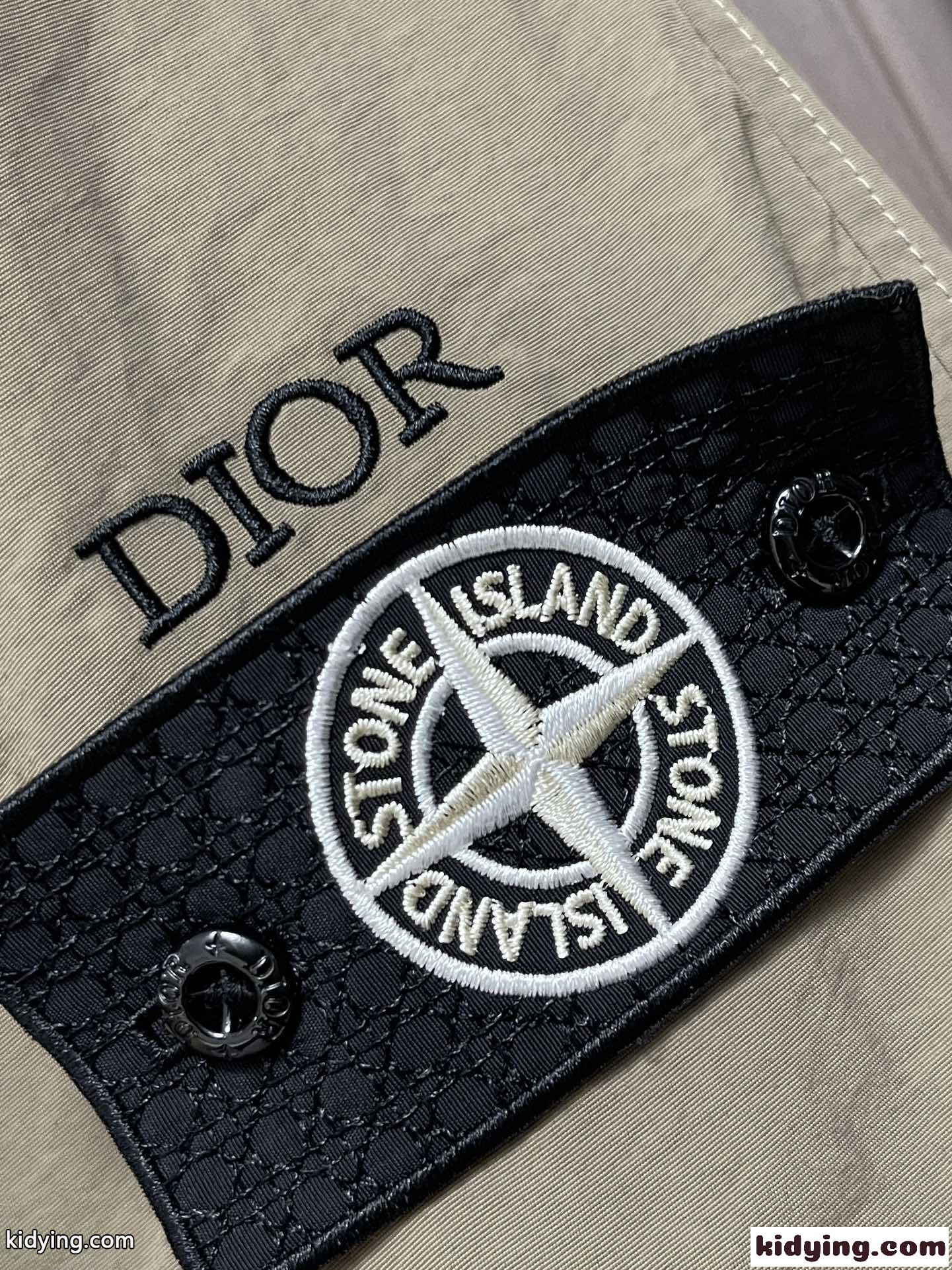 DIOR AND STONE ISLAND ボンバージャケット クリスチャン・ディオール ジャケット コピー カーキ-0