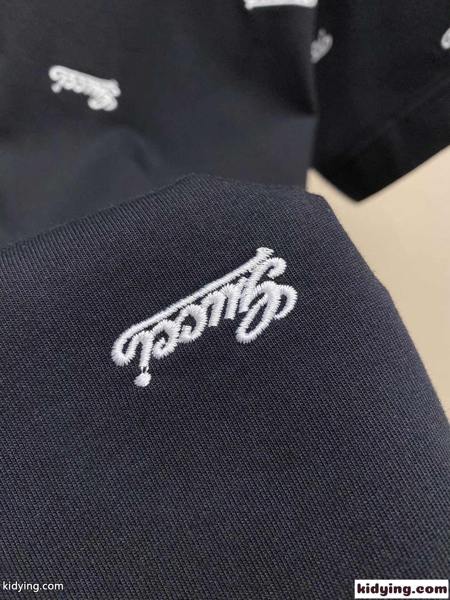エンブロイダリー付き コットン 半袖Tシャツ グッチ Tシャツ コピー ブラック-3