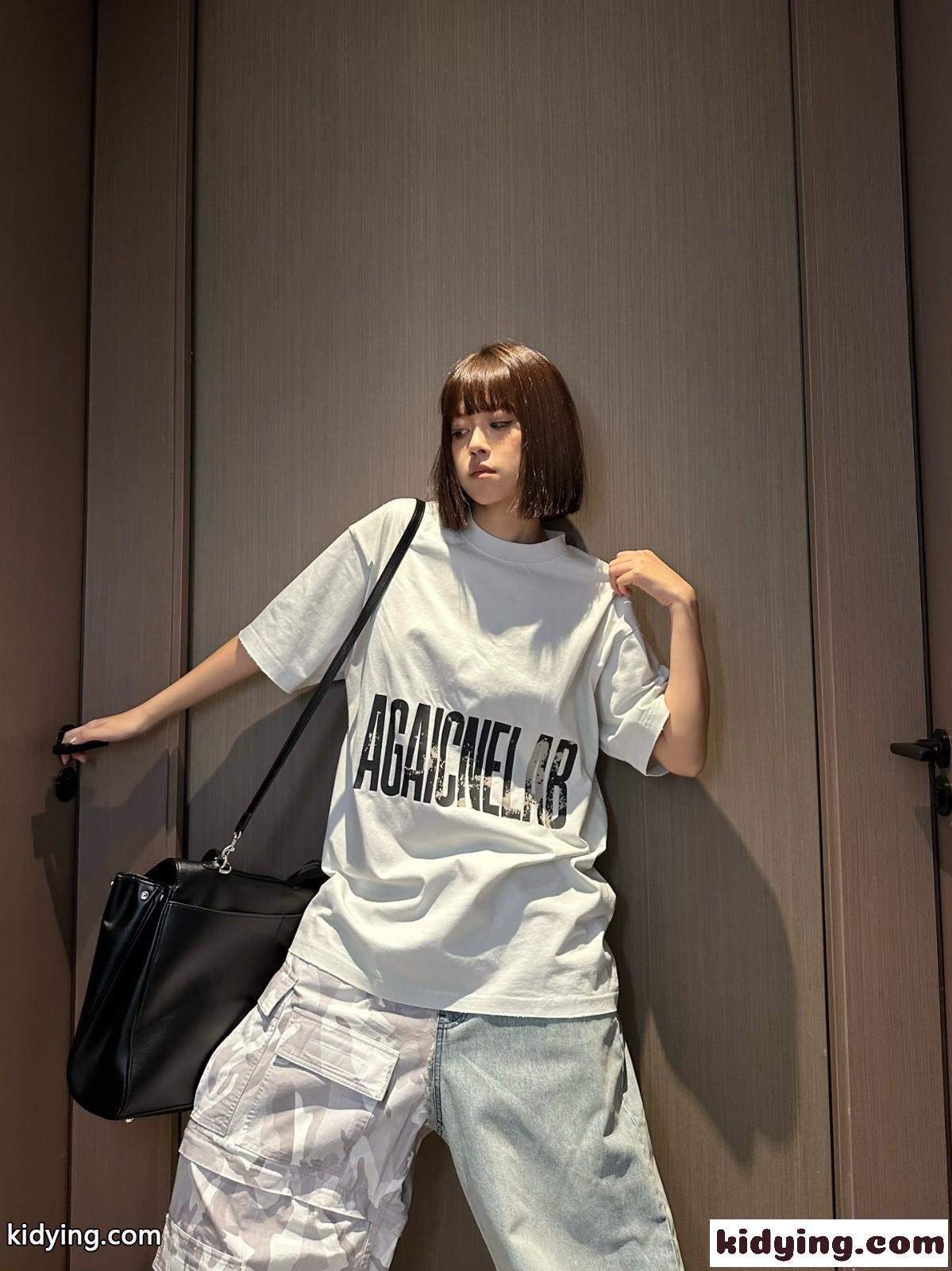 オーバーサイズ AGAICNELAB 半袖Tシャツ バレンシアガ Tシャツ コピー ホワイト-4