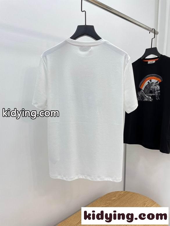 プリント 着心地いい エルメス 半袖tシャツ コピー クルーネック 春夏 定番 合わせやすい トップス-3