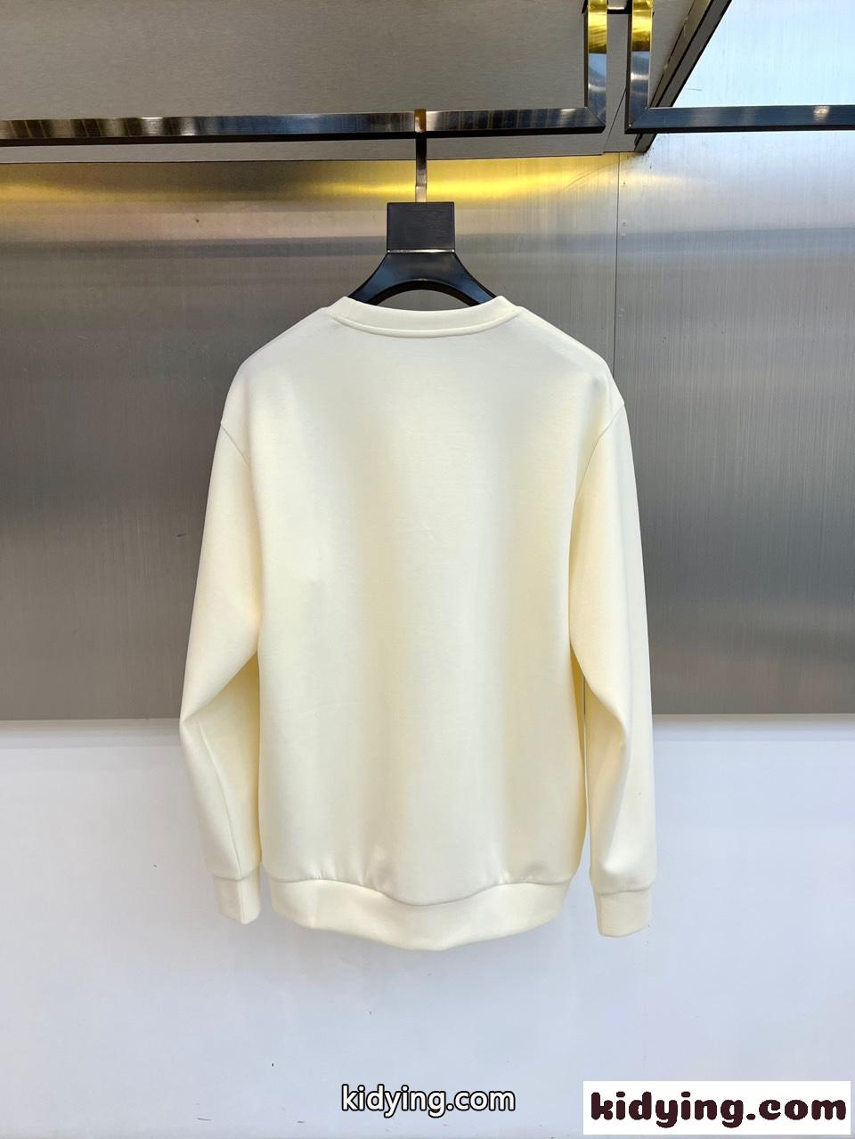 エルメス Tシャツ コピー カジュアル クルーネック スウェットシャツ ホワイト-3