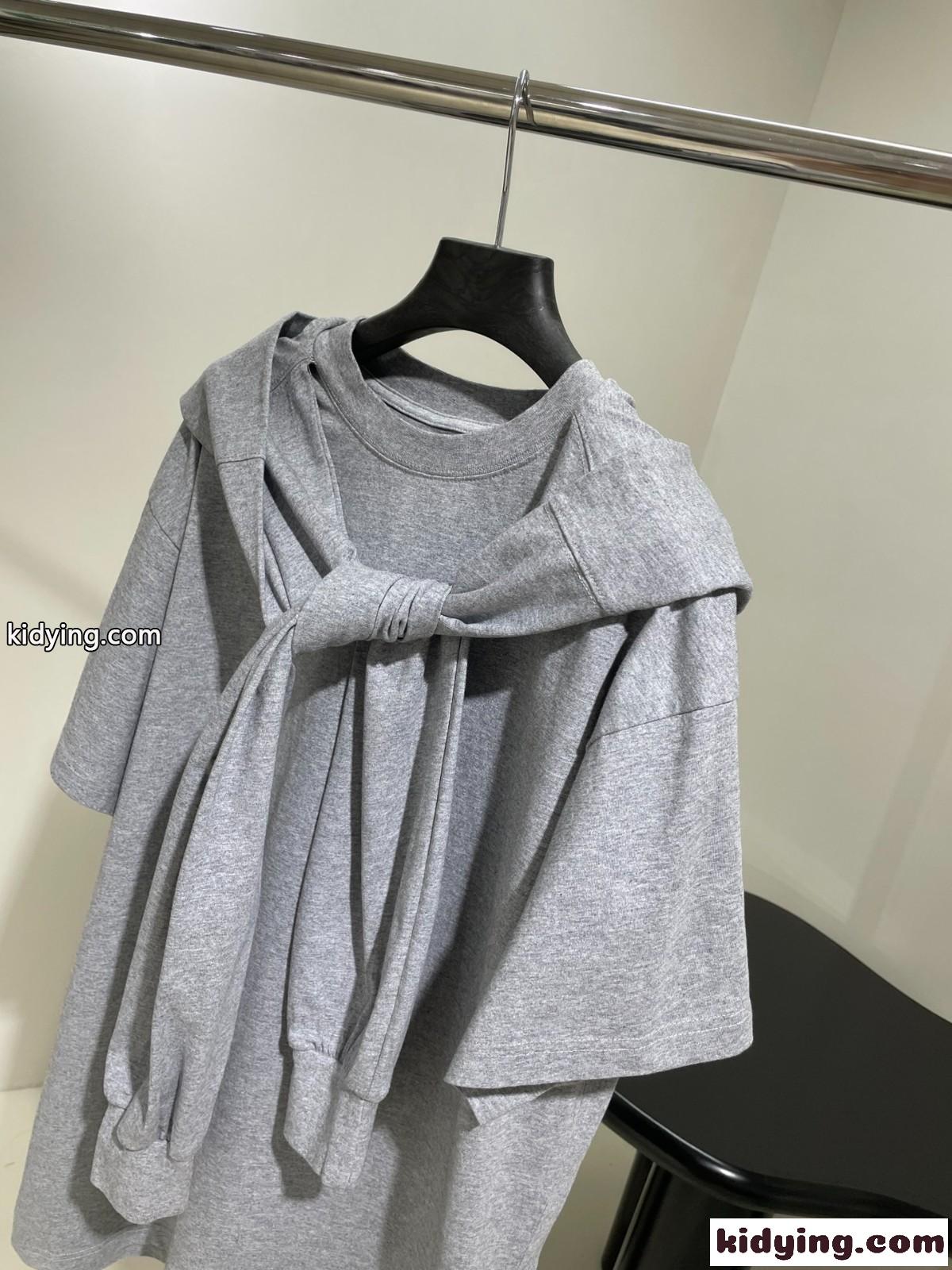 UNITY SPORTS ICON INCOGNITO Tシャツ オーバーサイズ バレンシアガ Tシャツ コピー グレー-2