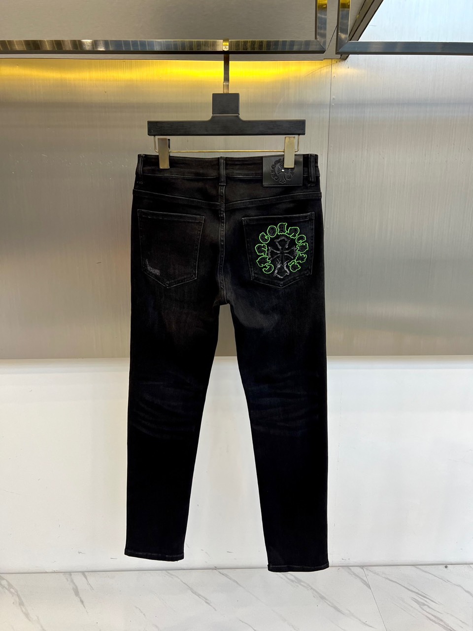 クロムハーツ ジーンズ 偽物 メンズ 合わせやすい ストレッチ デニムパンツ-1