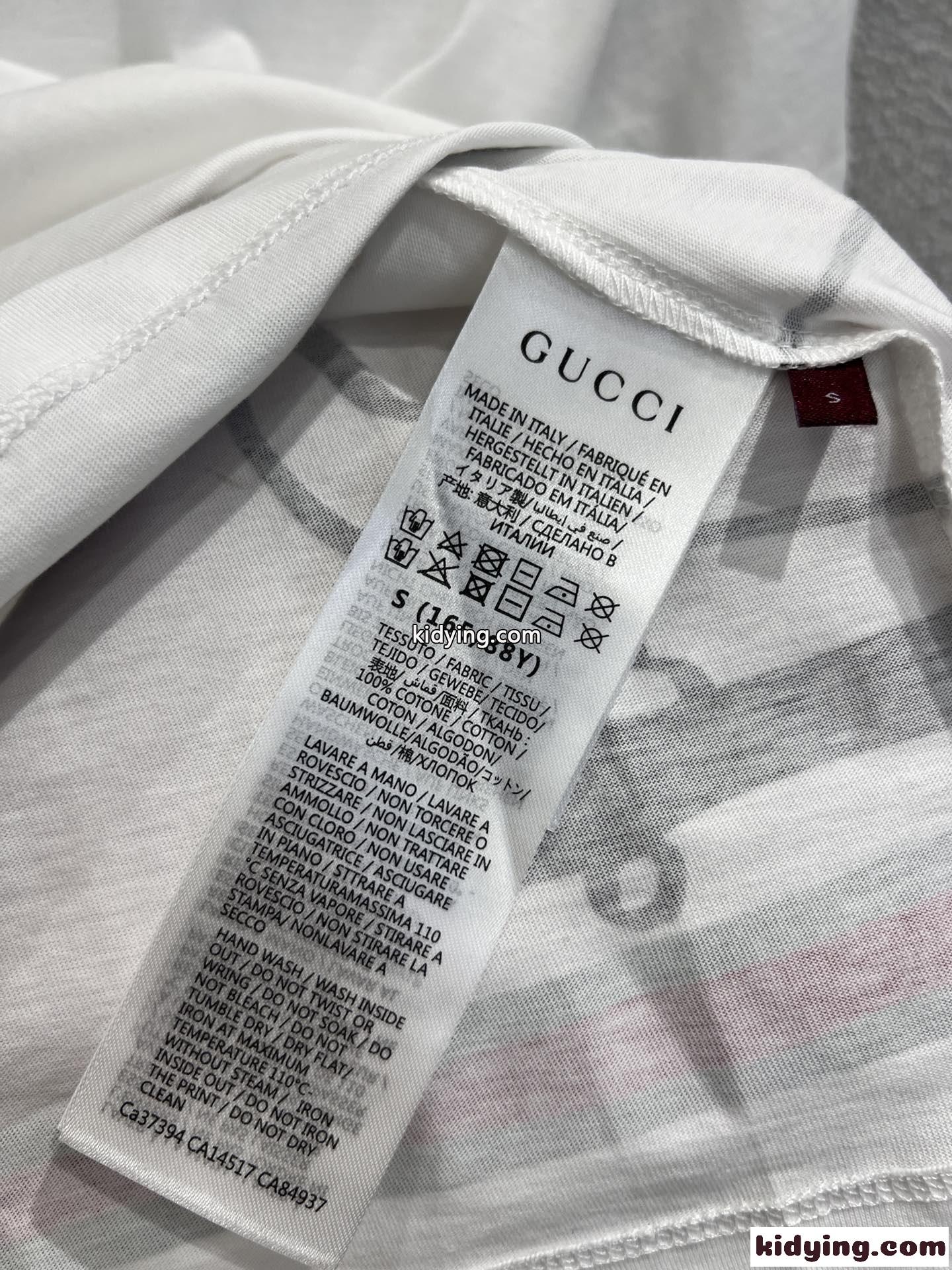 カジュアル プリント グッチ Tシャツ コピー クルーネック トップス ホワイト-5
