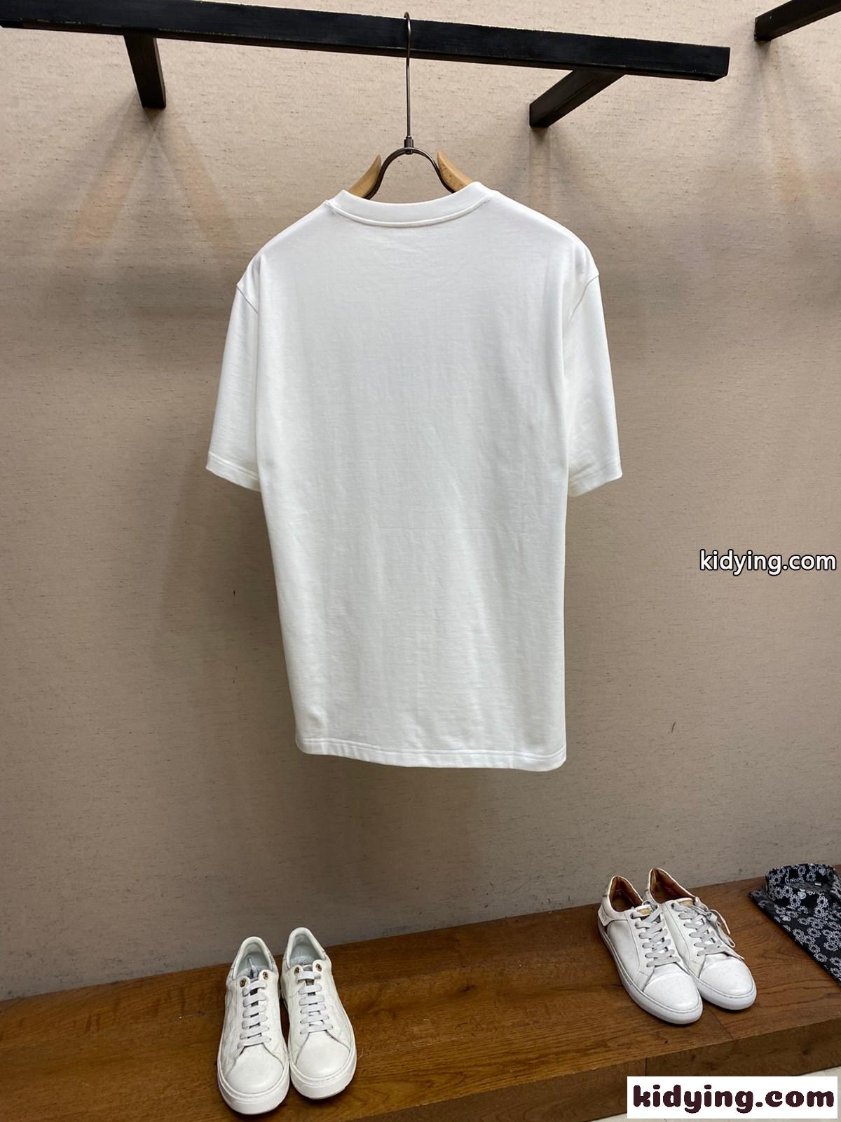 シンプル アレキサンダーワング Tシャツ コピー ロゴ入り クルーネック 半袖Tシャツ ホワイト-0