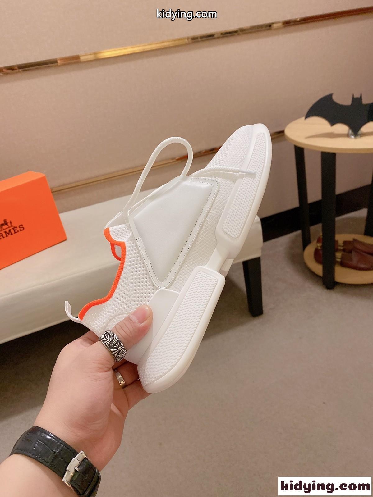 定番 人気 ランニング 軽量 ニット エルメス スニーカー コピー メンズ スポーツシューズ-3