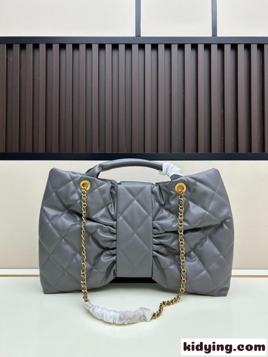 CHANEL シャネル マトラッセ リボン バッグ 25K コピー グレー-1