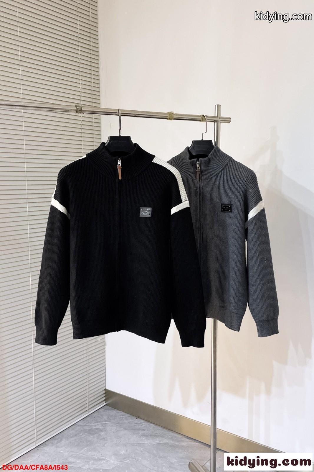 ロゴプレート ジップカーディガン ドルチェ&ガッバーナ ニット コピー メンズ-1
