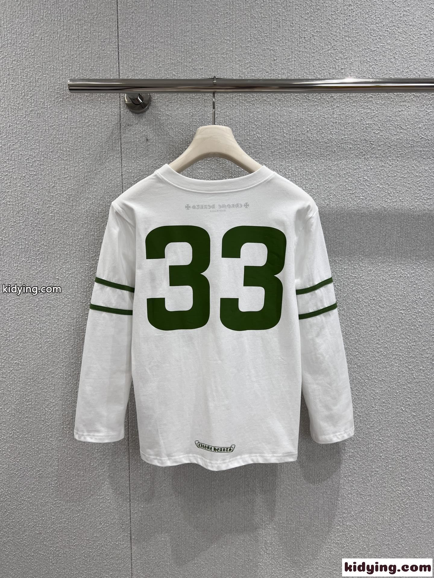 ストリート カジュアル ロゴ 長袖Tシャツ クロムハーツ Tシャツ 偽物 ホワイト-2
