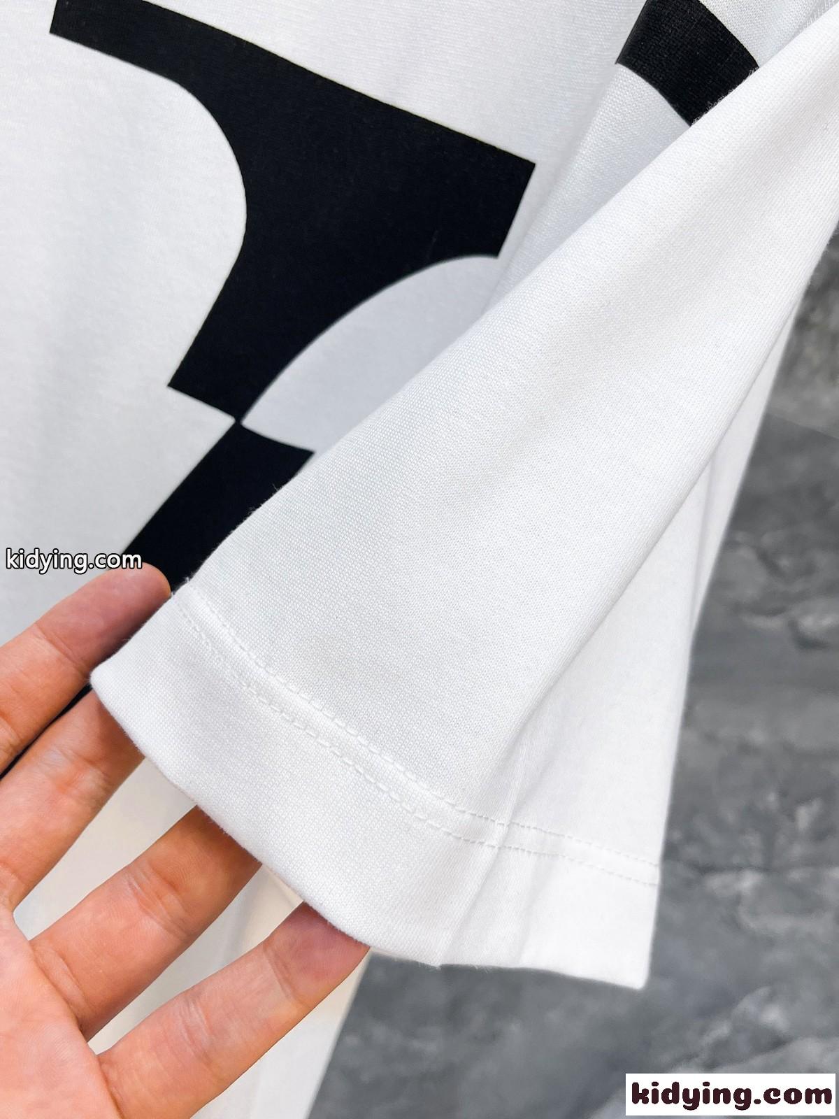 Vロゴプリント クルーネック Tシャツ ヴァレンティノ 半袖Tシャツ コピー ホワイト-4