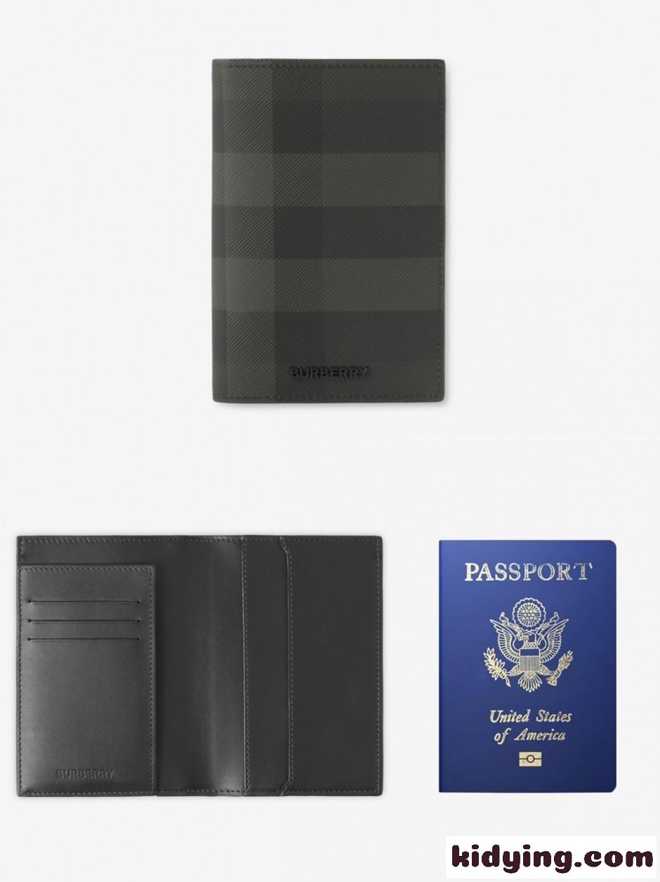 Burberry バーバリー チェック パスポートホルダー スーパーコピー ブラック-0