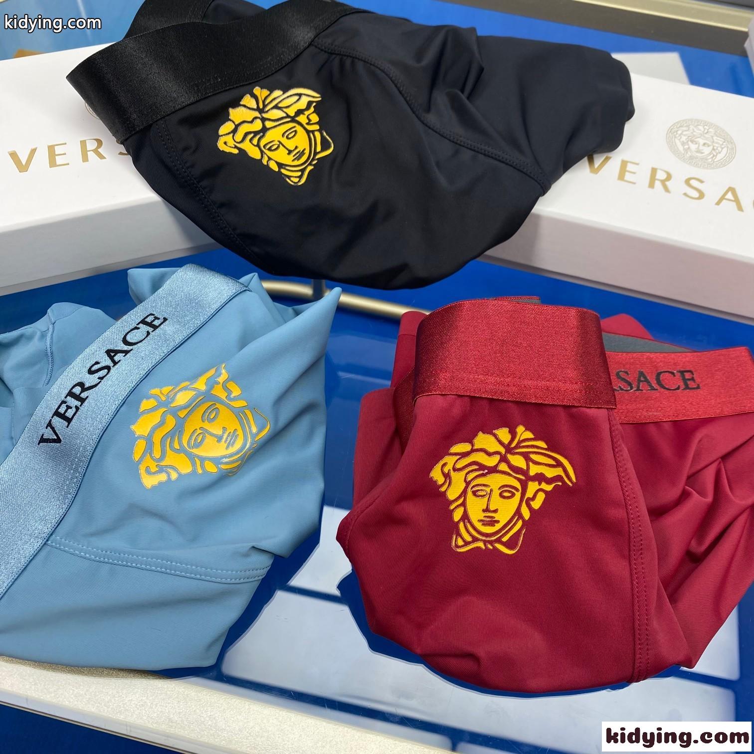 ヴェルサーチェ アンダーウェア コピー 3枚セット アイスシルク メンズ 下着 ボクサーパンツ-2