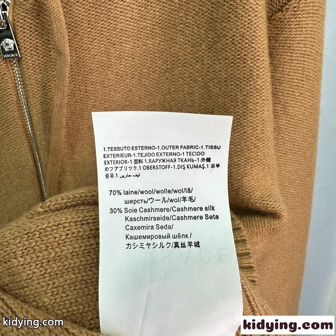 ヴェルサーチェ ニット スーパーコピー メドゥーサ タオル ジッパー フーディ-3